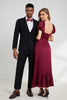 Load image into Gallery viewer, Black Notched Lapel Men Homecoming Suits