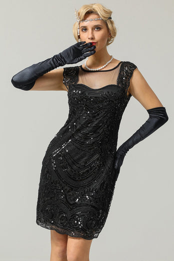 1920s Sequined Flapper Dress