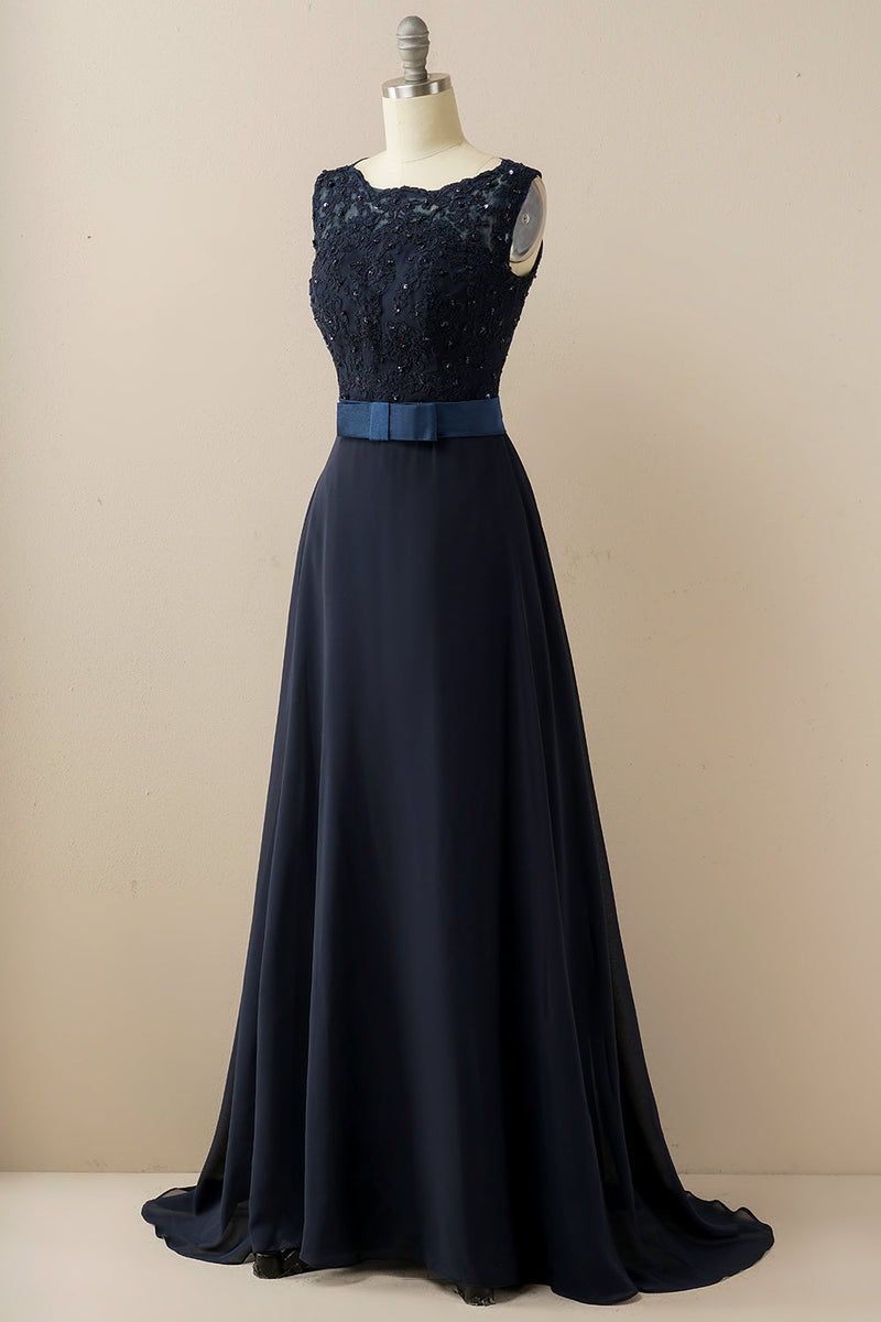 Load image into Gallery viewer, Applique Long Prom Dress