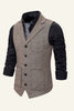 Load image into Gallery viewer, Peak Lapel Single Breasted Men&#39;s Suit Vest