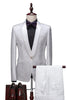 Load image into Gallery viewer, White Jacquard 2-Piece Shawl Lapel Men&#39;s Prom Suits