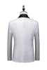 Load image into Gallery viewer, White Jacquard 2-Piece Shawl Lapel Men&#39;s Prom Suits