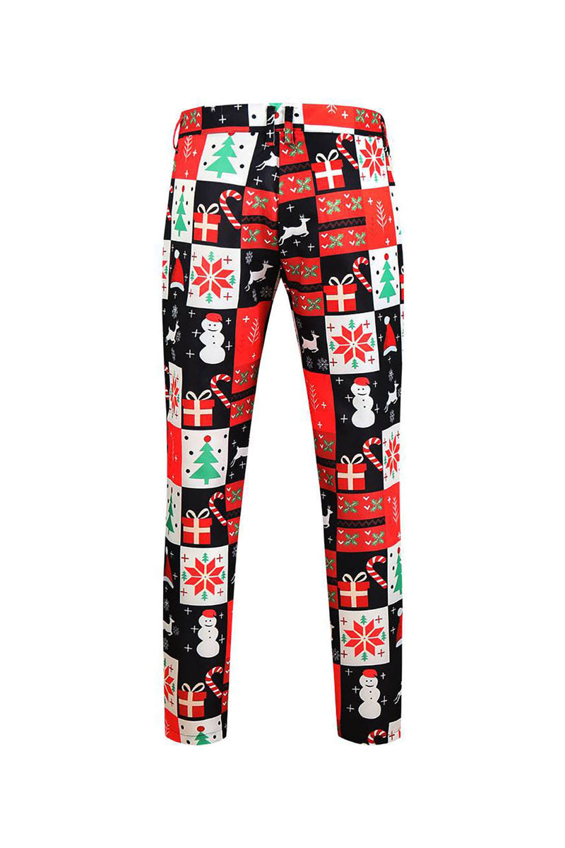 Load image into Gallery viewer, Red Christmas Tree Printed 3 Piece Men&#39;s Suits