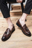 Load image into Gallery viewer, Black Slip-On Fringe Men&#39;s Shoes