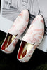 Load image into Gallery viewer, Pink Jacquard Slip-On Men&#39;s Shoes