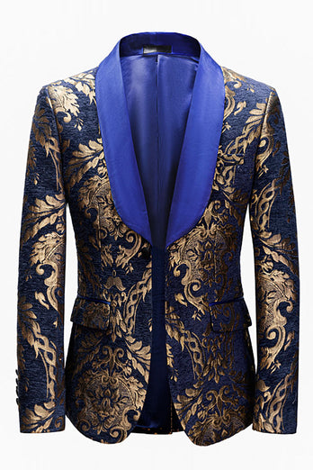 Royal blue and black mens outlet blazer