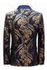 Load image into Gallery viewer, Royal Blue Men&#39;s Blazer With Golden Jacquard