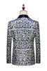 Load image into Gallery viewer, Royal Blue Leopard Printed 3 Piece Men&#39;s Suits