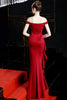 Load image into Gallery viewer, Off The Shoulder Mermaid Ruffled Evening Dress