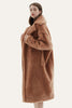 Load image into Gallery viewer, Camel Lapel Fleece Oversized Long Fuzzy Teddy Coat