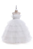 Load image into Gallery viewer, Pink Tulle A Line Flower Girl Dress with Bow