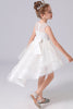 Load image into Gallery viewer, White High-low Flower Girl Dress with Bow