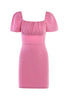 Load image into Gallery viewer, Puff Sleeves Bodycon Pink Party Dress