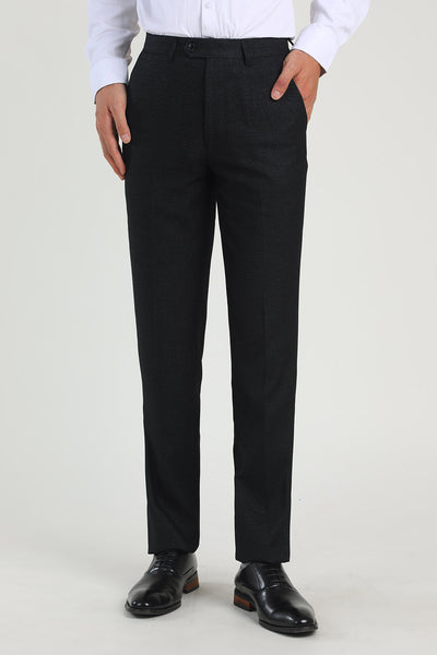 Straight Leg Navy High Waisted Suit Pants Mens