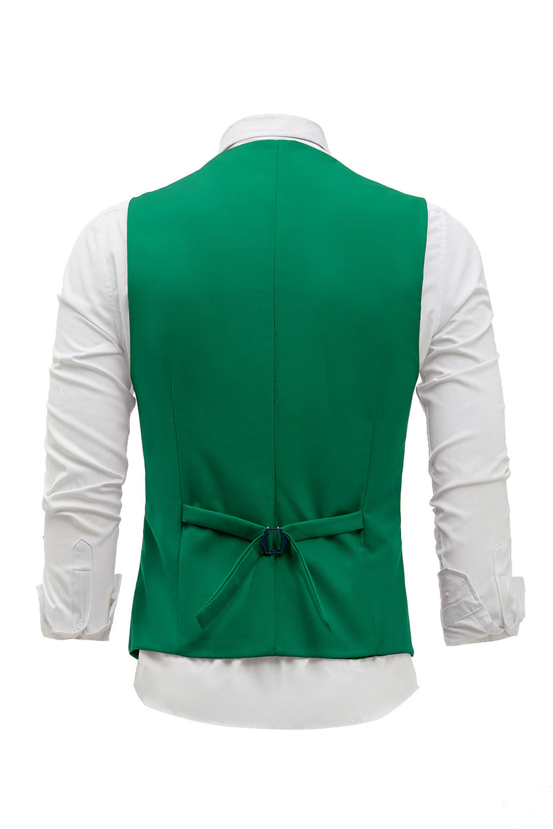 Load image into Gallery viewer, Green Single Breasted Shawl Lapel Men&#39;s Suit Vest