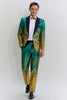 Load image into Gallery viewer, Gold Green Men&#39;s 2 Piece Notched Lapel Sequins Suits