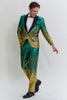 Load image into Gallery viewer, Gold Green Men&#39;s 2 Piece Notched Lapel Sequins Suits