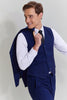 Load image into Gallery viewer, Navy Men&#39;s 3 Piece Pinstripe Single Breasted Tuxedo