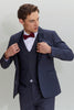 Load image into Gallery viewer, Men&#39;s Grey 3 Piece One Button Tuxedo