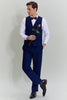 Load image into Gallery viewer, Men&#39;s Navy 3-piece One Button Slim Fit Party Suits