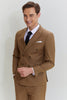 Load image into Gallery viewer, Khaki Men&#39;s 2 Piece Slim Fit Tuxedo &amp; Suit