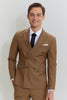 Load image into Gallery viewer, Khaki Men&#39;s 2 Piece Slim Fit Tuxedo &amp; Suit