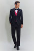 Load image into Gallery viewer, Black Pink 2 Piece Notched Lapel Men&#39;s Suits