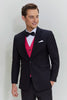 Load image into Gallery viewer, Black Pink 2 Piece Notched Lapel Men&#39;s Suits