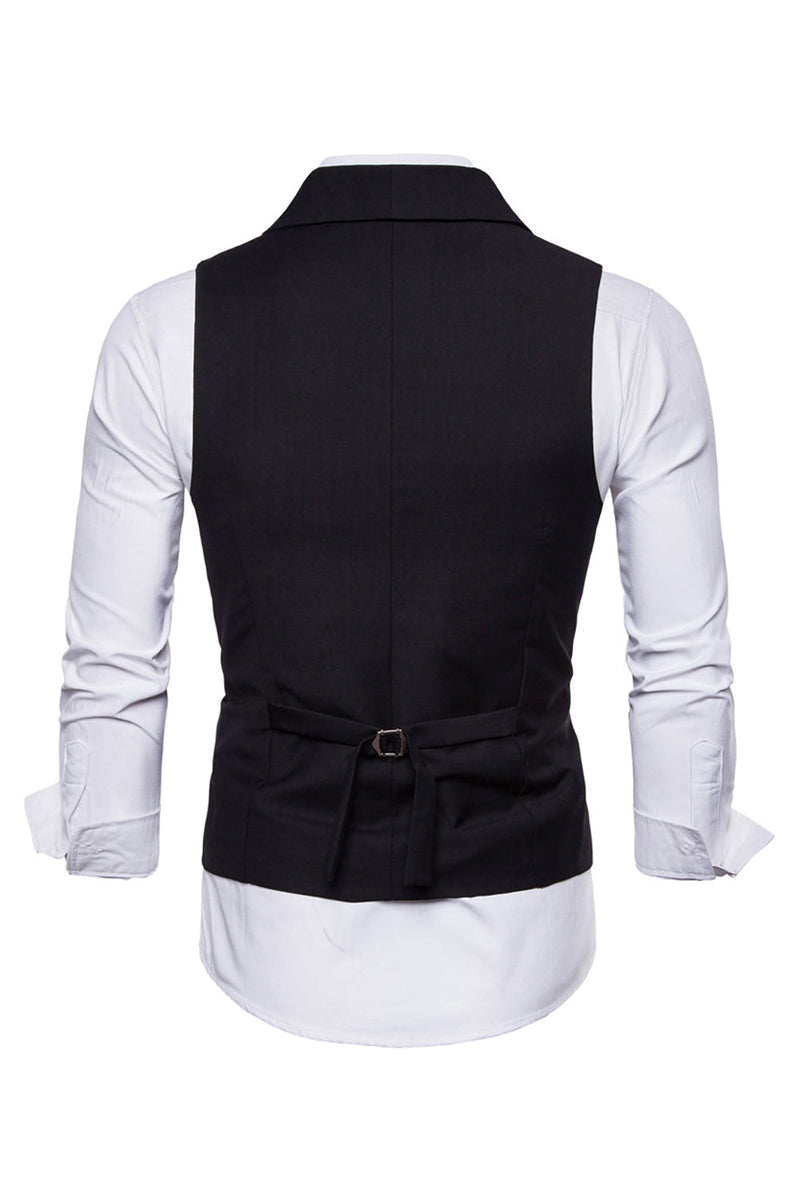 Load image into Gallery viewer, Black Double Breasted Shawl Lapel Men&#39;s Suit Vest