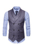 Load image into Gallery viewer, Black Double Breasted Shawl Lapel Men&#39;s Suit Vest