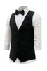 Load image into Gallery viewer, Black Pinstriped Shawl Lapel Men&#39;s Suit Vest