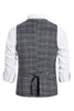 Load image into Gallery viewer, Brown Pinstripe Double Breasted Shawl Lapel Men&#39;s Suit Vest