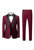 Load image into Gallery viewer, Grey Shawl Lapel Men&#39;s 3 Pieces Suits