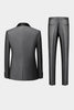 Load image into Gallery viewer, Grey Shawl Lapel Men&#39;s 3 Pieces Suits