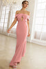 Load image into Gallery viewer, Blush Off the Shoulder Irregular Mermaid Prom Dress With Ruffles