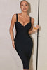 Load image into Gallery viewer, Bodycon Black Sleeveless Cocktail Dress with Slit