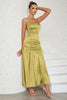 Load image into Gallery viewer, Spaghetti Straps Light Yellow Prom Dress