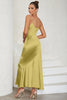 Load image into Gallery viewer, Spaghetti Straps Light Yellow Prom Dress