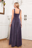 Load image into Gallery viewer, V-Neck Sleeveless Purple Formal Dress with Slit