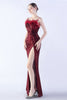 Load image into Gallery viewer, Black Spaghetti Straps Sheath Sequin Formal Dress with Feather