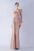 Load image into Gallery viewer, Mermaid One Shoulder Sequin Formal Dress With Feathers