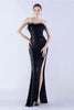 Load image into Gallery viewer, Dark Green Strapless Sequin Sheath Formal Dress with Feather