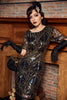 Load image into Gallery viewer, Blue Sequins Fringe Gatsby 1920s Dress with Sleeves