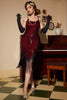 Load image into Gallery viewer, Fringed Vintage 1920s Sequin Dress