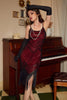 Load image into Gallery viewer, Black Red Spaghetti Straps 1920s Dress