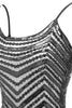 Load image into Gallery viewer, Bodycon Black Silver Sequins 1920s Dress