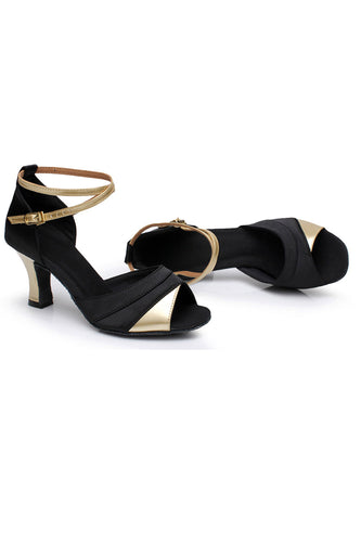 Black Silver Pointed Sandal