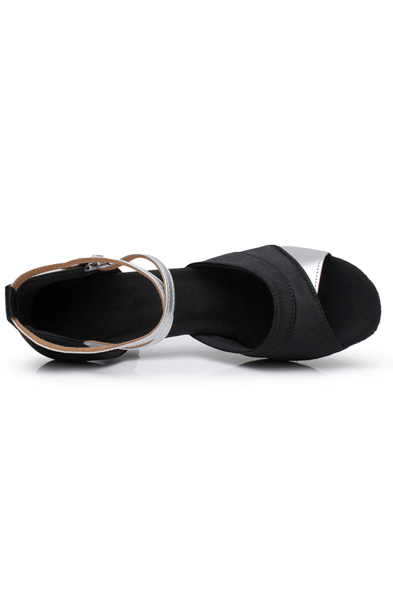 Load image into Gallery viewer, Black Silver Pointed Sandal