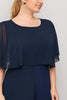 Load image into Gallery viewer, Navy Chiffon Mother of Bride Dress