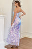 Load image into Gallery viewer, Purple One Shoulder Sequins Long Prom Dress